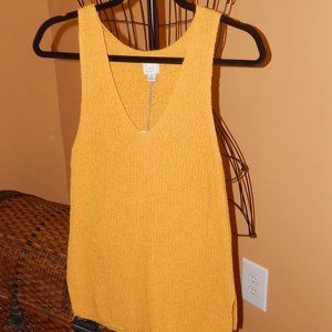 Ladies "A New Day" Sweater Tank-Top Shirt  ~ Golden Yellow Color ~ Size M